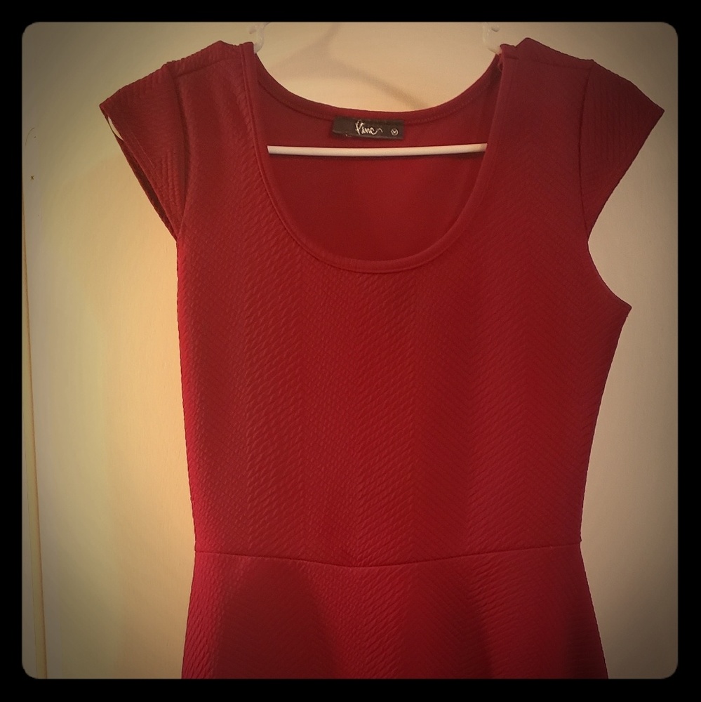 Little red dress with flare cut💃